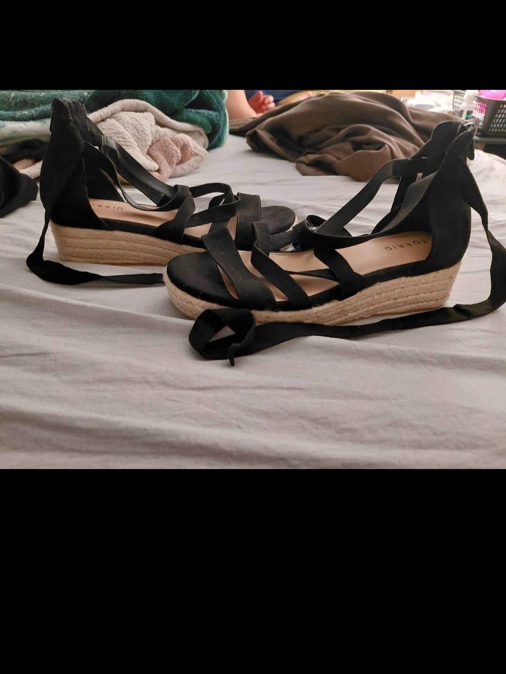 Torrid Black Strappy Sandals - Picture 2 of 3